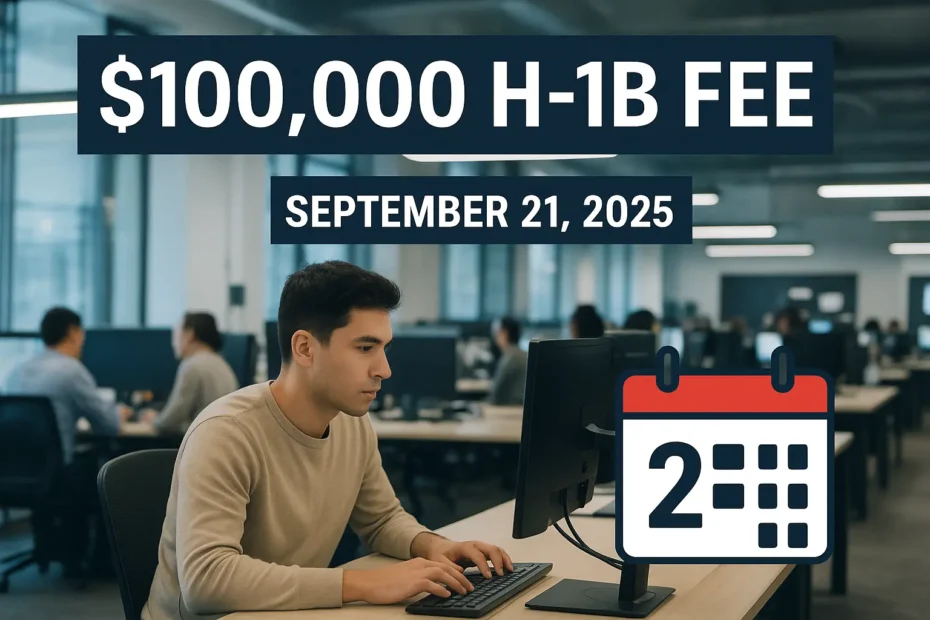 Trump announces $100,000 H1B visa fee with deadline September 21, 2025”